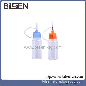 Factory Price E-cig plastic 10ml clear eliquid bottle with needle cap